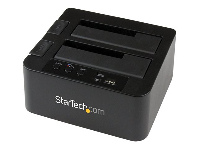 StarTech.com Dual Bay Hard Drive Duplicator, Standalone USB 3.0 (5 Gbps) eSATA to 2.53.5 SATA III HDDSSD ClonerCopier, Hard Drive Docking Station