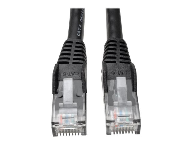 Eaton Tripp Lite Series Cat6 Gigabit Snagless Molded (UTP) Ethernet Cable (RJ45 M/M), PoE, Black, 5 ft. (1.52 m)