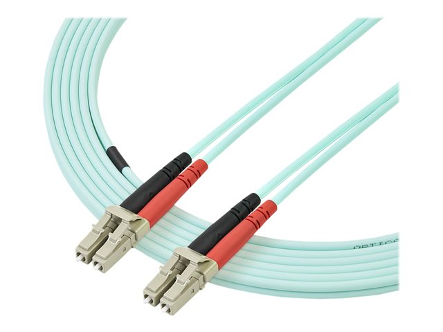 3m 10 Gb LC to LC MM LSZH Aqua Fiber Patch Cable