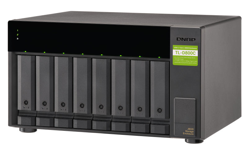 QNAP TL-D800C HDD/SSD enclosure Black, Grey 2.5/3.5"