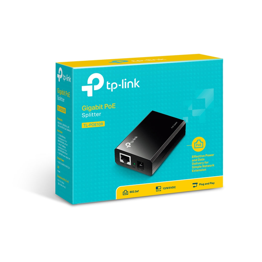 TP-Link TL-POE10R network splitter Power over Ethernet (PoE) Black