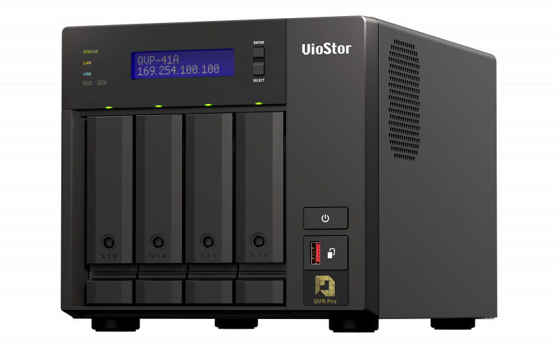 QNAP QVP-41A NAS/storage server Tower Intel® Pentium® G5400T 8 GB DDR4 0 TB QVR Pro OS (QVP) Black