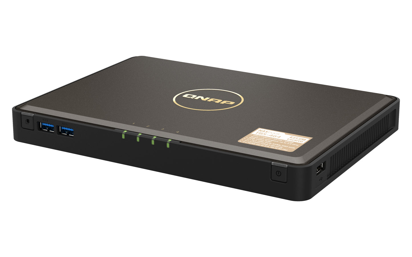 QNAP TBS-464 NAS Desktop Intel® Celeron® N5105 8 GB DDR4 0 TB QNAP Turbo System Black