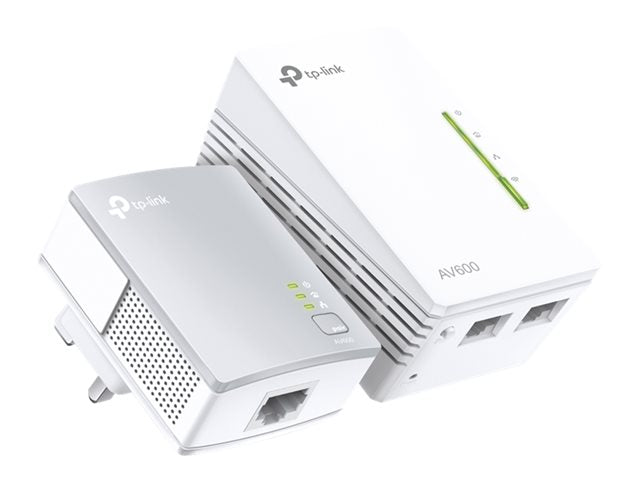 AV600 Powerline Homeplug Wi-Fi Extender with 2 LAN ports, starter kit