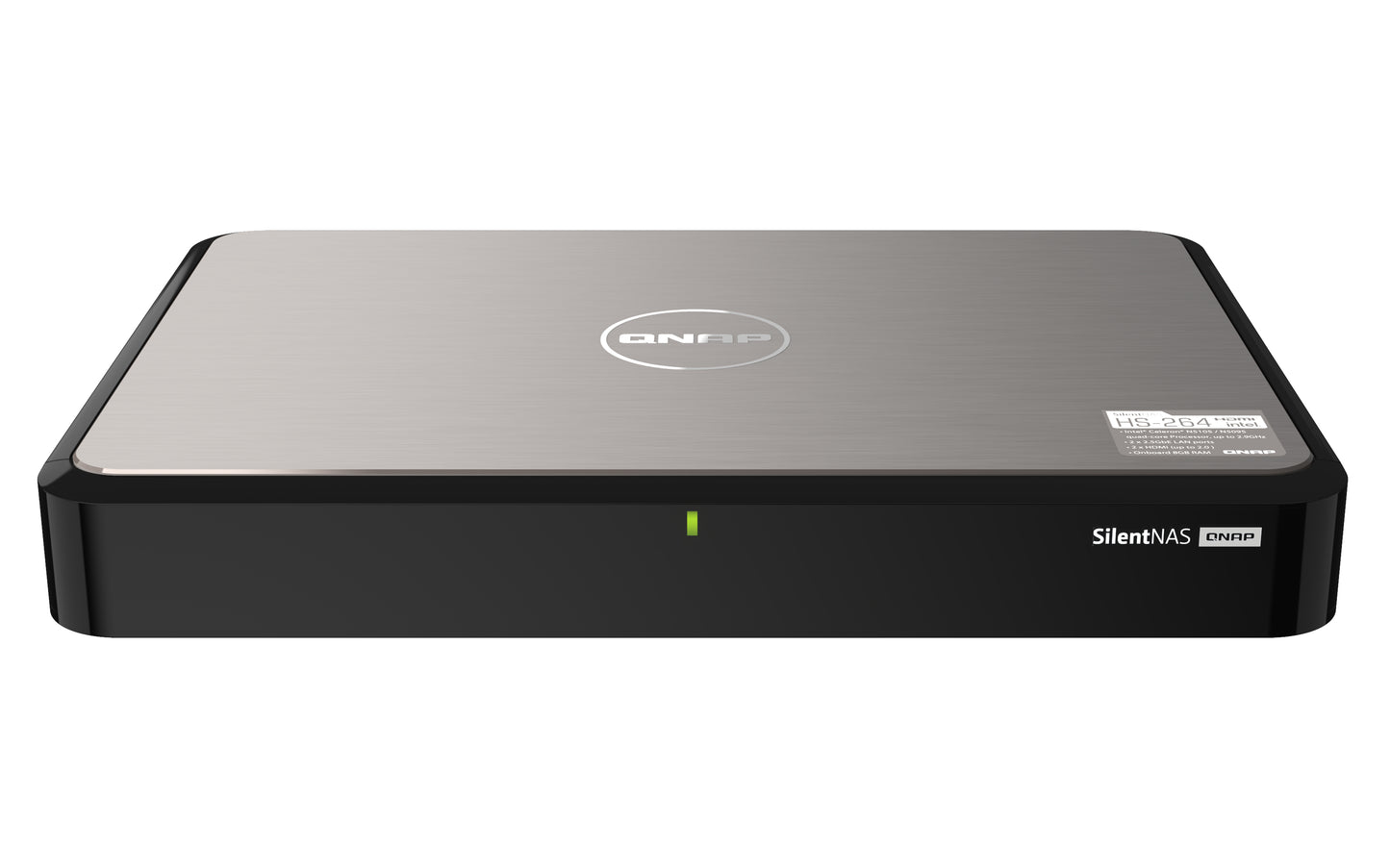 QNAP HS-264 NAS Desktop Intel® Celeron® N5105 8 GB 20 TB HDD QNAP Turbo System Black
