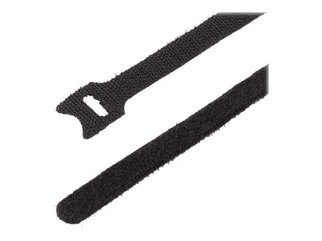 StarTech.com 6in Hook and Loop Cable Ties, 50 Pack, Black, Reusable Cable Straps, Adjustable and Flexible, Cord Organizer Tie/Wraps for Professional Cable Management