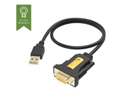 VISION Professional installation-grade USB-A to Serial RS-232 adapter - LIFETIME WARRANTY