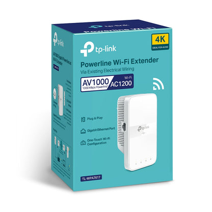 TP-Link TL-WPA7617 PowerLine network adapter 1200 Mbit/s Ethernet LAN Wi-Fi White 1 pc(s)