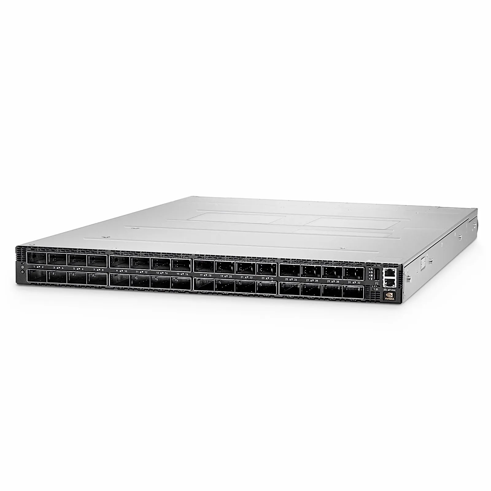 MQM9700-NS2F, NVIDIA® 64-Port NDR 400G InfiniBand Data Center Switch, 32 OSFP Ports, Managed, x86 Dual Core, NVIDIA Quantum™-2 Chip, P2C Airflow