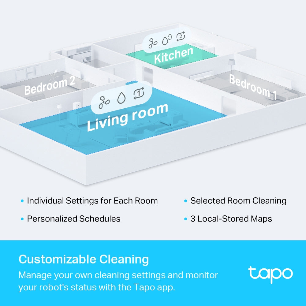 TP-Link Tapo RV30 Plus 4.4 L Bagless Black, Grey, White