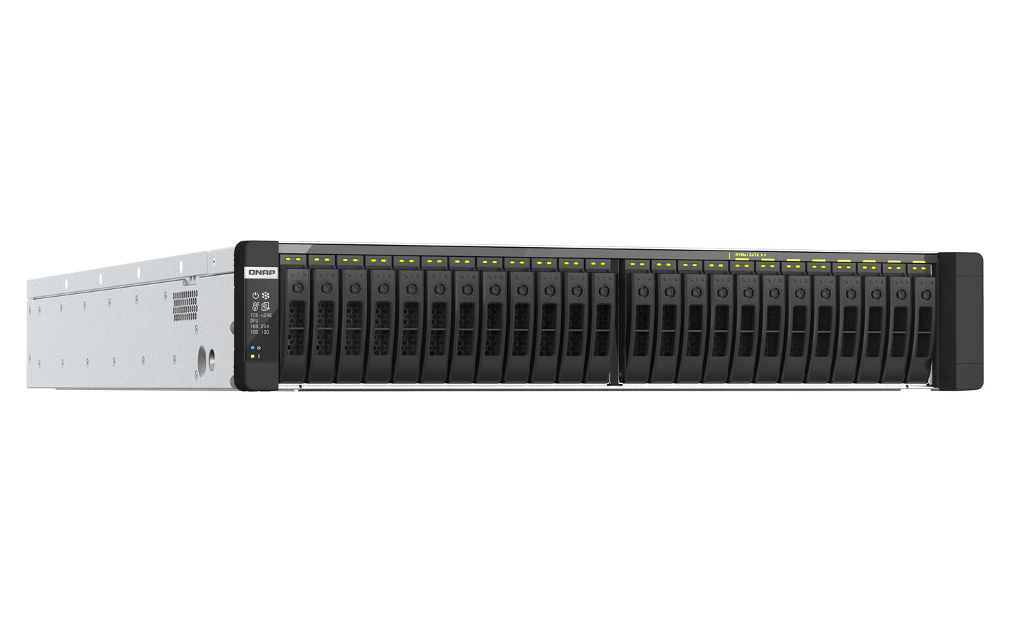 QNAP TDS-h2489FU NAS Rack (2U) Intel Xeon Silver 4314 256 GB DDR4 0 TB QuTS hero Black, Silver