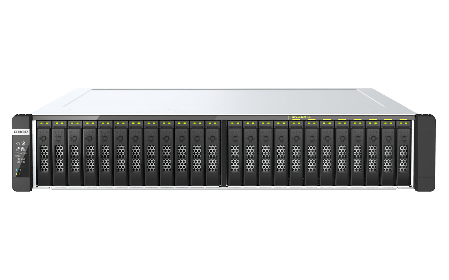 QNAP TDS-h2489FU NAS Rack (2U) Intel Xeon Silver 4314 256 GB DDR4 0 TB QuTS hero Black, Silver