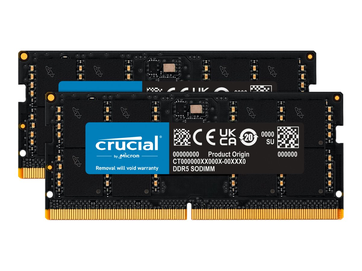 Crucial - DDR5 - kit - 64 GB: 2 x 32 GB - SO-DIMM 262-pin / PC5-44800