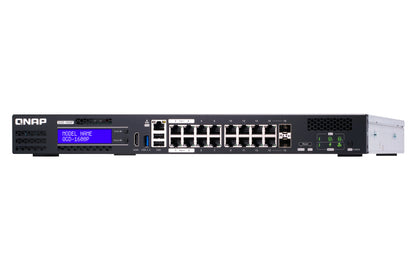 QNAP QGD-1600P Managed Gigabit Ethernet (10/100/1000) Power over Ethernet (PoE) 1U Black, Grey
