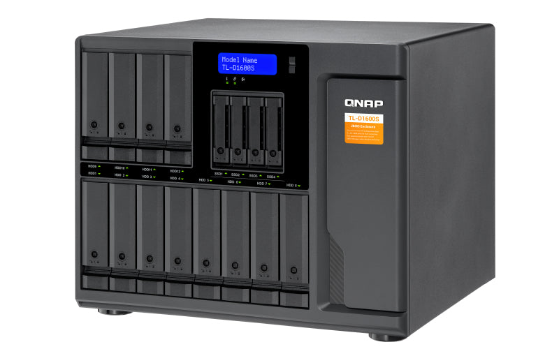 QNAP TL-D1600S HDD/SSD enclosure Black, Grey 2.5/3.5"