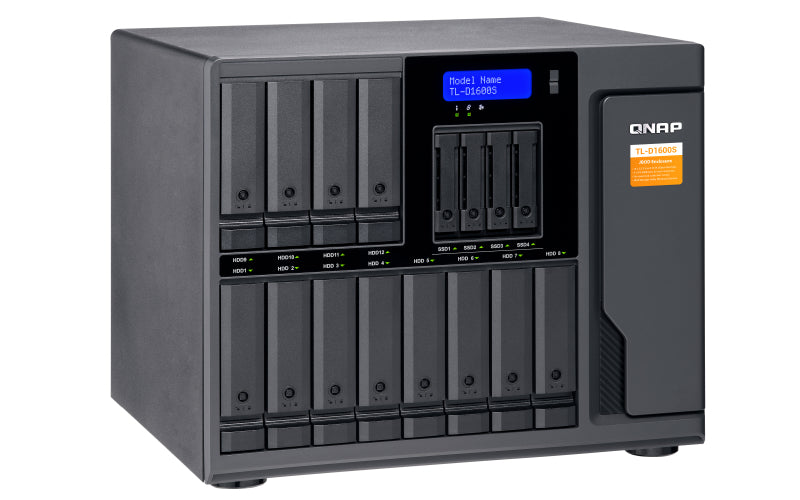 QNAP TL-D1600S HDD/SSD enclosure Black, Grey 2.5/3.5"