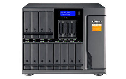 QNAP TL-D1600S HDD/SSD enclosure Black, Grey 2.5/3.5"