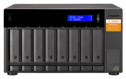QNAP TL-D800S HDD/SSD enclosure Black 2.5/3.5"