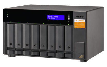 QNAP TL-D800S HDD/SSD enclosure Black 2.5/3.5"