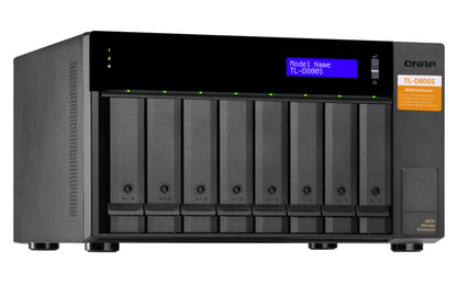 QNAP TL-D800S HDD/SSD enclosure Black 2.5/3.5"