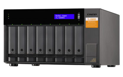QNAP TL-D800S HDD/SSD enclosure Black 2.5/3.5"