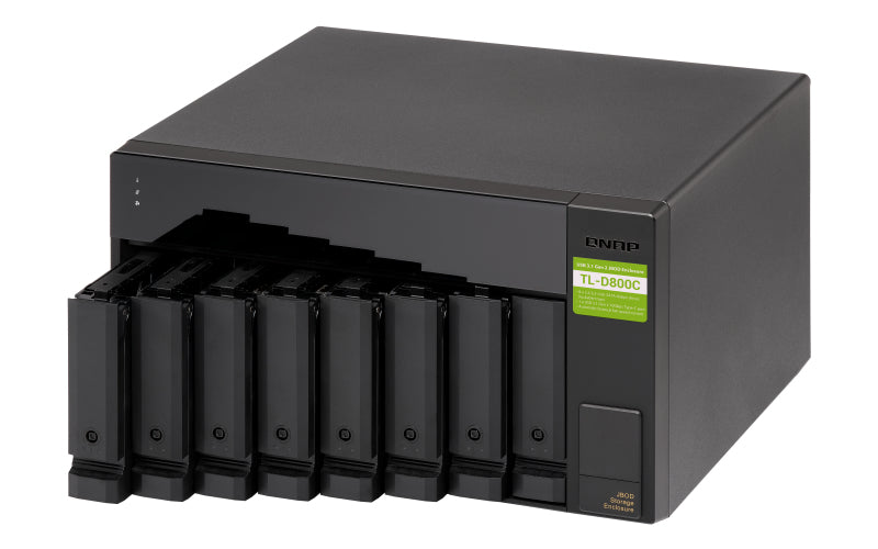 QNAP TL-D800C HDD/SSD enclosure Black, Grey 2.5/3.5"