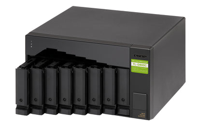 QNAP TL-D800C HDD/SSD enclosure Black, Grey 2.5/3.5"