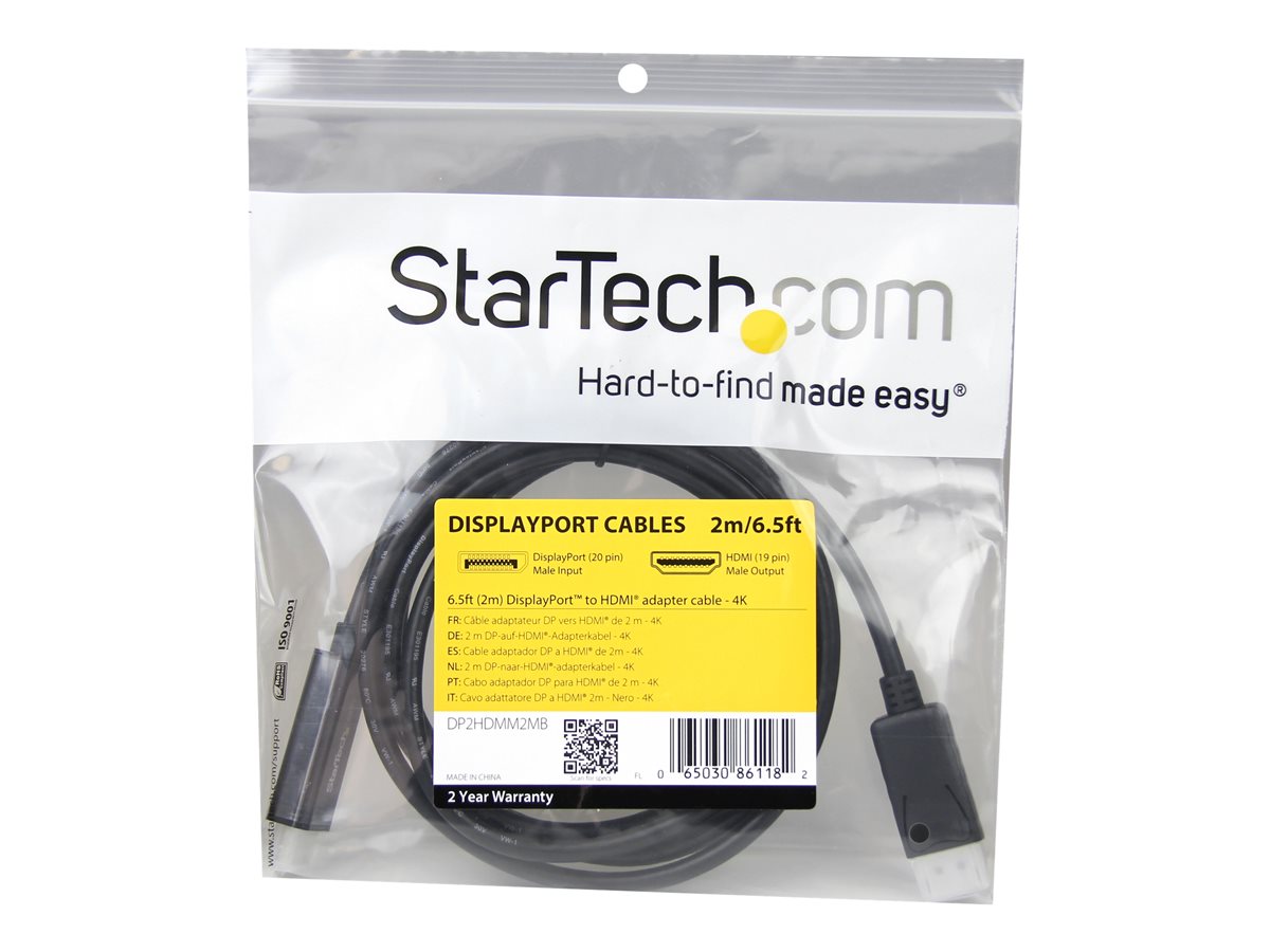DisplayPort to HDMI Cable Converter 6ft Black