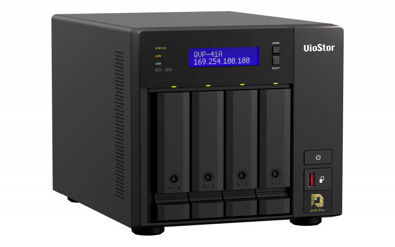 QNAP QVP-41A NAS/storage server Tower Intel® Pentium® G5400T 8 GB DDR4 0 TB QVR Pro OS (QVP) Black