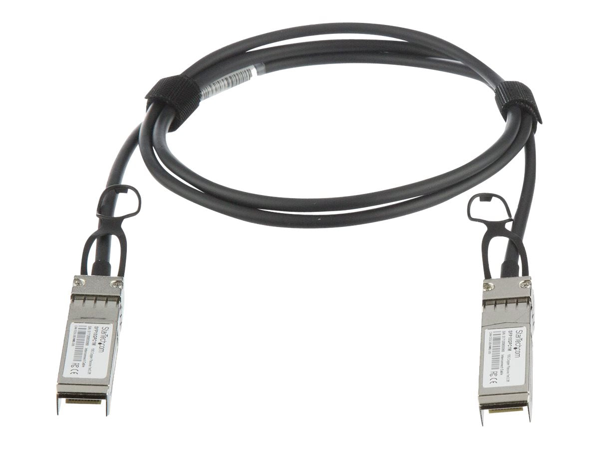 StarTech.com MSA Uncoded Compatible 1m 10G SFP+ to SFP+ Direct Attach Breakout Cable Twinax, 10 GbE SFP+ Copper DAC 10 Gbps Low Power Passive Transceiver Module DAC, 10GE Breakout Cable