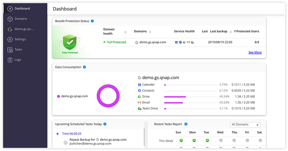 QNAP LS-BOXAFE-GOOGLE-100USER-1Y PC utility software 100 license(s) Backup / Recovery 1 year(s)